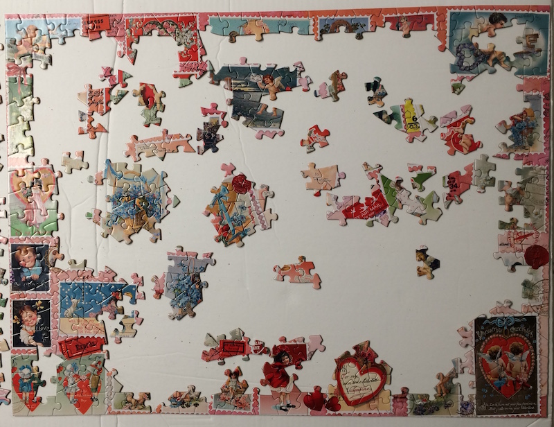 Vintage Valentine's Cards 500 or 1000 Piece Jigsaw Puzzle 1000